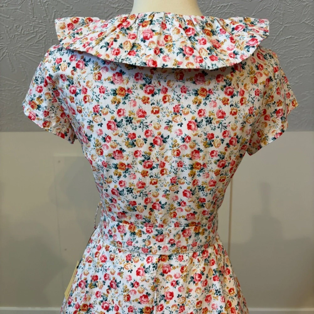 NWT Lindy Bop Floral Dress Small - Picture 4 of 13